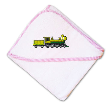 Baby Hooded Towel Locomotive Embroidery Kids Bath Robe Cotton