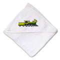 Baby Hooded Towel Locomotive Embroidery Kids Bath Robe Cotton