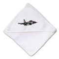 Baby Hooded Towel F-16 Fighting Falcon Embroidery Kids Bath Robe Cotton