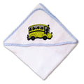 Baby Hooded Towel School Bus C Embroidery Kids Bath Robe Cotton