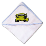 Baby Hooded Towel School Bus C Embroidery Kids Bath Robe Cotton - Cute Rascals