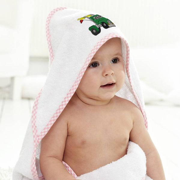 Baby Hooded Towel Racing Semi Embroidery Kids Bath Robe Cotton - Cute Rascals