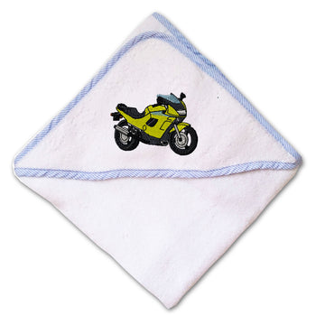 Baby Hooded Towel Sport Bike Embroidery Kids Bath Robe Cotton