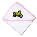 Baby Hooded Towel Sport Bike Embroidery Kids Bath Robe Cotton