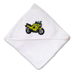 Baby Hooded Towel Sport Bike Embroidery Kids Bath Robe Cotton - Cute Rascals
