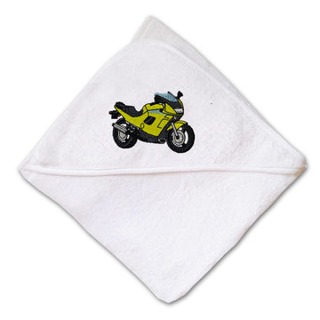 Baby Hooded Towel Sport Bike Embroidery Kids Bath Robe Cotton