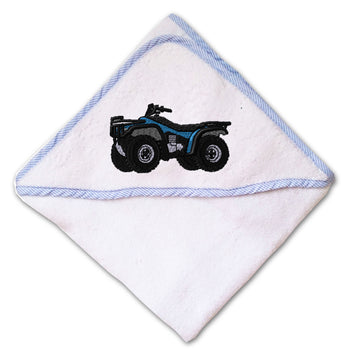 Baby Hooded Towel Atv Embroidery Kids Bath Robe Cotton