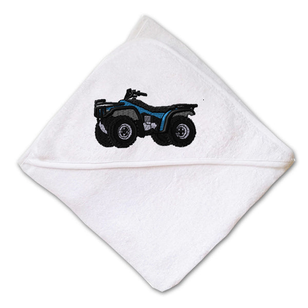 Baby Hooded Towel Atv Embroidery Kids Bath Robe Cotton - Cute Rascals