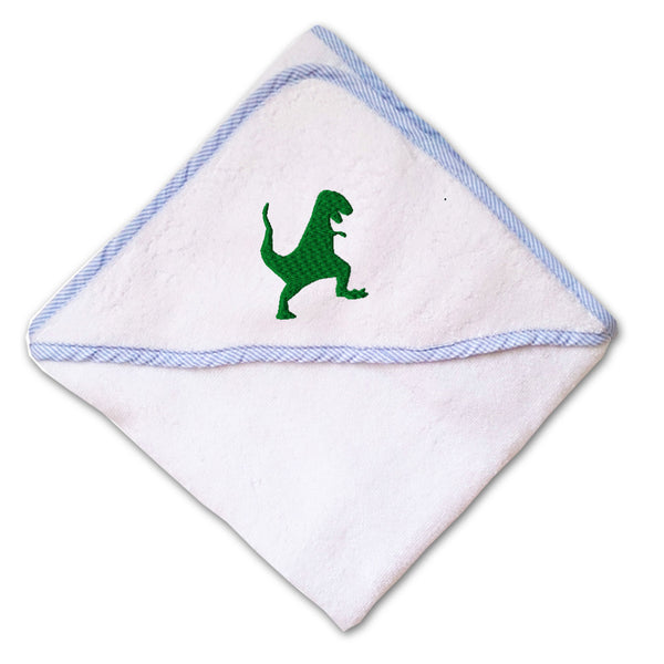 Baby Hooded Towel Dinosaur T-Rex Embroidery Kids Bath Robe Cotton - Cute Rascals