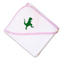 Baby Hooded Towel Dinosaur T-Rex Embroidery Kids Bath Robe Cotton