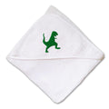 Baby Hooded Towel Dinosaur T-Rex Embroidery Kids Bath Robe Cotton