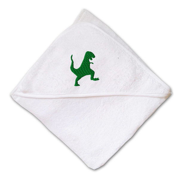 Baby Hooded Towel Dinosaur T-Rex Embroidery Kids Bath Robe Cotton - Cute Rascals