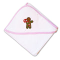 Baby Hooded Towel Gingerbread Man Embroidery Kids Bath Robe Cotton