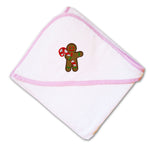 Baby Hooded Towel Gingerbread Man Embroidery Kids Bath Robe Cotton - Cute Rascals